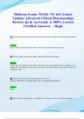 Midterm Exam&colon; NU641&sol; NU 641 &lpar;Latest 2924&sol; 2025  Update&rpar; Advanced Clinical Pharmacology Review&vert; Qs & As&vert; Grade A&vert; 100&percnt; Correct &lpar;Verified Answers&rpar; &ndash; Regis