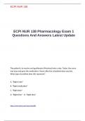 ECPI NUR 138 Pharmacology Exam 1 Questions And Answers Latest Update