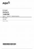 AQA A LEVEL PHYSICS MARK SCHEME PAPER 3 2024 &lpar;7408&sol;3BC&rpar;