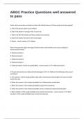 ABGC Practice Questions well answered to pass