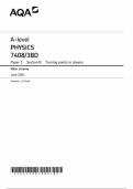 AQA A LEVEL PHYSICS MARK SCHEME PAPER 3 2024 &lpar;7408&sol;3BD&rpar;