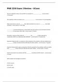 PNB 2250 Exam 3 Review - UConn