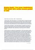 Shadow Health - Tina Jones&comma; Health History TEST BANK 100&percnt; verified answers graded A&plus; 2024