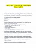 NUR 2000 Final Exam With Complete Solutions 2024