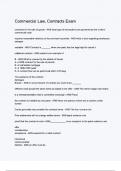 Commercial Law&comma; Contracts Exam &lpar;2024&sol; 2025&rpar; Questions and Answers &vert;100&percnt; Verified Correct Answers &vert; complete solution &vert; Grade A&plus; &vert; Latest update