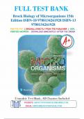 Test Bank for Brock Biology of Microorganisms 15th Edition by Michael Madigan&comma; Kelly Bender&comma; Daniel Buckley&comma; W&period; Sattley & David Stahl 9780134261928&vert; Complete Guide A&plus;