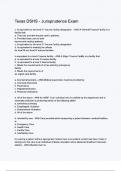 Texas DSHS - Jurisprudence Exam &lpar;2024&sol; 2025&rpar; Questions and Answers &vert;100&percnt; Verified Correct Answers &vert; complete solution &vert; Grade A&plus; &vert; Latest update