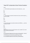 Texas RCP Jurisprudence Exam Practice Questions &lpar;2024&sol; 2025&rpar; Questions and Answers &vert;100&percnt; Verified Correct Answers &vert; complete solution &vert; Grade A&plus; &vert; Latest update
