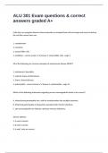 ALU 301 Exam questions & correct answers graded A&plus; 