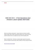 EXS 101 CH 1 - 4 Test Questions And Answers Latest Update 2024-2025