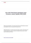 Exs 101 Final Exam Questions And Answers Latest Update 2024-2025