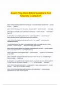 Exam Prep Hero MCQ Questions And Answers Graded A&plus;&period;