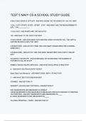 TEST 5 NAVY CS A SCHOOL STUDY GUIDE &lpar;2024&sol; 2025&rpar; Questions and Answers &vert;100&percnt; Verified Correct Answers &vert; complete solution &vert; Grade A&plus; &vert; Latest update