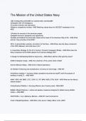 The Mission of the United States Navy &lpar;2024&sol; 2025&rpar; Questions and Answers &vert;100&percnt; Verified Correct Answers &vert; complete solution &vert; Grade A&plus; &vert; Latest update