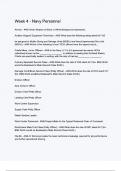 Week 4 - Navy Personnel &lpar;2024&sol; 2025&rpar; Questions and Answers &vert;100&percnt; Verified Correct Answers &vert; complete solution &vert; Grade A&plus; &vert; Latest update