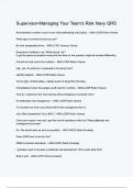 Supervisor-Managing Your Team-s Risk Navy QRS &lpar;2024&sol; 2025&rpar; Questions and Answers &vert;100&percnt; Verified Correct Answers &vert; complete solution &vert; Grade A&plus; &vert; Latest update
