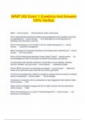  SPMT 262 Exam 1 Questions And Answers 100&percnt; Verified&period;