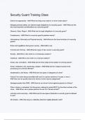 Security Guard Training Class &lpar;2024&sol; 2025&rpar; Questions and Answers &vert;100&percnt; Verified Correct Answers &vert; complete solution &vert; Grade A&plus; &vert; Latest update