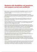 Students With Disabilities CST NYSTCE &lpar;060&rpar;&vert; exam questions and answers correct and verified A&vert; package deal