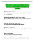 &lpar;AD&rpar; Aviation Machinist Mate Week 2 Exam Questions With 100&percnt; Correct Answers