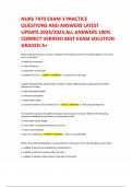 NURS 7470 EXAM 3 PRACTICE QUESTIONS AND ANSWERS LATEST UPDATE 2024&sol;2025&comma;ALL ANSWERS 100&percnt; CORRECT VERIFIED BEST EXAM SOLUTION GRADED A&plus; 