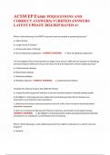 ACSM EP Exam 392QUESTIONS AND CORRECT ANSWERS&rpar; VERIFIED ANSWERS LATEST UPDATE 2024&sol;2025 RATED A&plus;