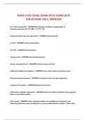 NURS 5355 FINAL EXAM WITH COMPLETE SOLUTIONS 100&percnt; VERIFIED