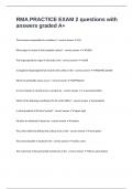 RMA PRACTICE EXAM 2 questions with answers graded A&plus;