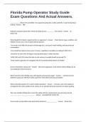 Florida Pump Operator Study Guide Exam Questions And Actual Answers&period;