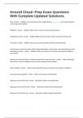 Ground Cloud&colon; Prep Exam Questions With Complete Updated Solutions&period;