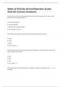 State of Florida Driver&sol;Operator Exam And All Correct Answers&period;
