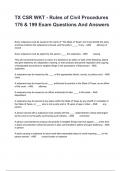 TX CSR WKT - Rules of Civil Procedures 176 & 199 Exam Questions And Answers