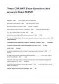 Texas CSR WKT Exam Questions And Answers Rated 100&percnt;&excl;&excl;&excl;