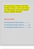 ATI COMPREHENSIVE PREDICTOR EXAMS LATEST 2024 -2025 COMPILATION BUNDLE&sol; REAL EXAM QUESTIONS WITH CORRECT VERIFIED ANSWERS&sol; GUARANTEED PASS&excl;&excl;