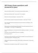 SPI Prepry Exam questions well answered to pass