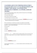 CALIFORNIA RCFE TEST PREPERATIONS ETHICS  EXAM 2024-2025 ACTUAL EXAM 280 QUESTIONS AND  CORRECT DETAILED ANSWERWERS WITH RATIONALES &lpar;VERIFIED ANSWERWERS&rpar; &vert;ALREADY GRADED 