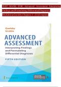 TEST BANK FOR Advanced Assessment Interpreting Findings and Formulating Differential Diagnoses  5th Edition Goolsby Chapters  1 - 22 &vert; Complete