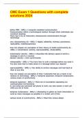 CMC Exam 1 Questions with complete solutions 2024&period;