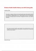 Shadow Health Health History nurs 6512 test guide