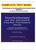  COMPLETE TEST BANK&colon;  Psychotherapy for the Advanced Practice Psychiatric Nurse&comma; 2nd Edition by Kathleen Wheeler Latest Update&period;