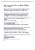 ATI comprehensive predictor Exam Questions and Answers