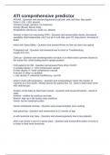 ATI comprehensive predictor Exam Questions and Correct Answers