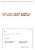 HCMG EXAM 1 REVIEW QUESTIONS RATED 100&percnt; CORRECT ANSWERS&excl;&excl;