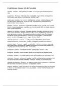 FILM FINAL EXAM STUDY GUIDE