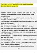 ESRI ArcGIS Pro Associate Certification Exam Questions And Answers&period;