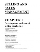 Selling and sales management