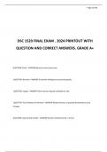 DSC 1520 FINAL EXAM &period; 2024 PRINTOUT WITH QUESTION AND CORRECT ANSWERS&period; GRADE A&plus;