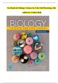 Test Bank- Biology Science for Life with Physiology 6th Edition &lpar; Belk&comma;2024&rpar; All Chapters 1- 26&vert; Latest Edition ISBN&colon; 9780134675473
