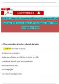 WGU C214 Objective Assessment Financial Management Exam Questions With Correct Answers Newest Update &lpar;2024&sol;2025&rpar;