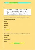 BNNS502 - exam 1 Questions & Verified  Answers 2024-2025 &vert; 100&percnt; Pass Rate  Guaranteed &vert; Latest Updated Version